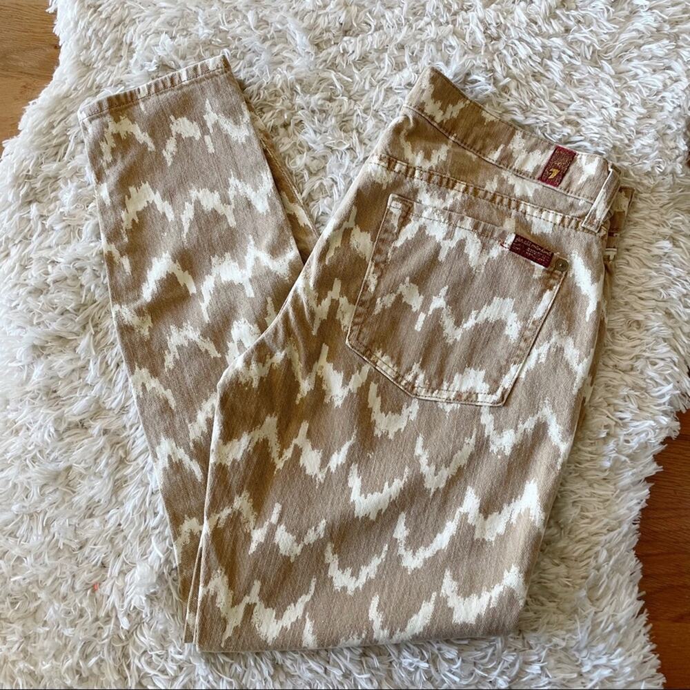 7FAMK Seven for all mankind cropped skinny ikat denim jeans womens size 29